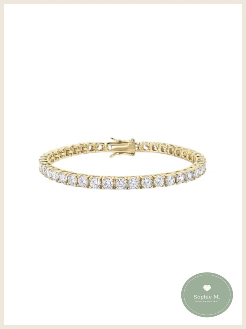 14k Gold Plated Tennis Chain Bracelet Stackable Everyday Jewelry